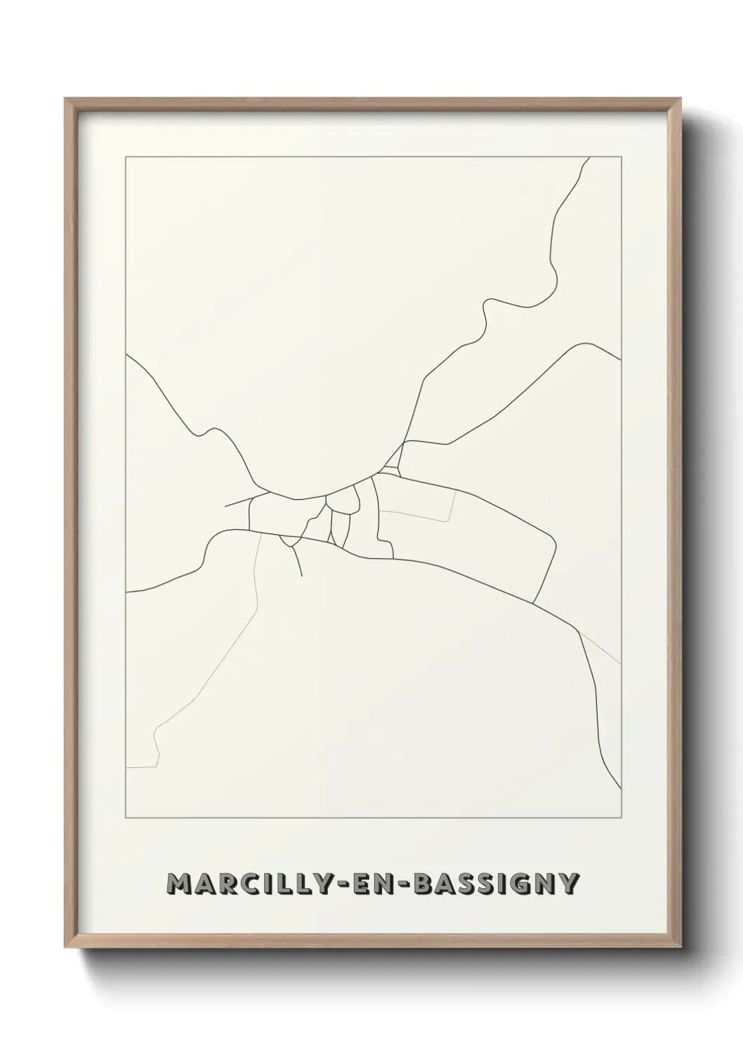 Un poster carte Marcilly-en-Bassigny