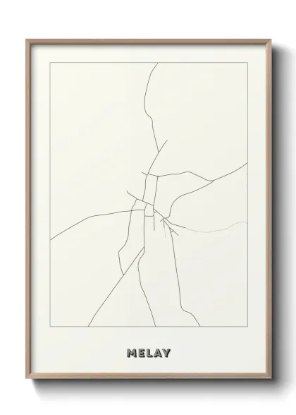 Une affiche de carte sur Melay