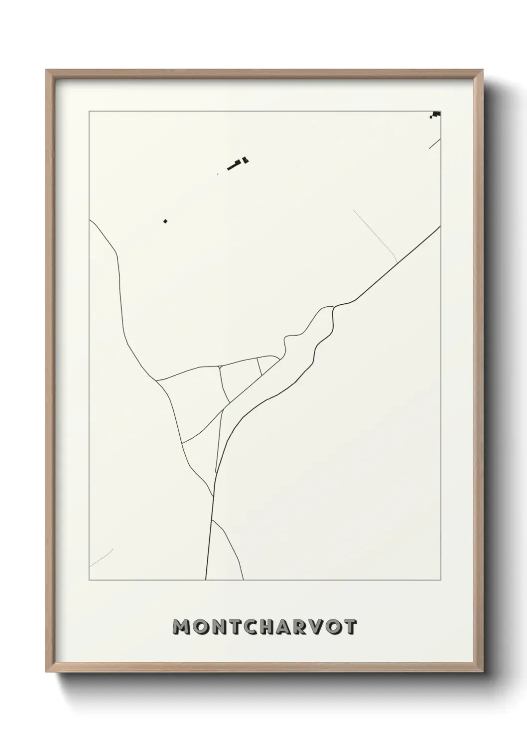 Un poster carte Montcharvot