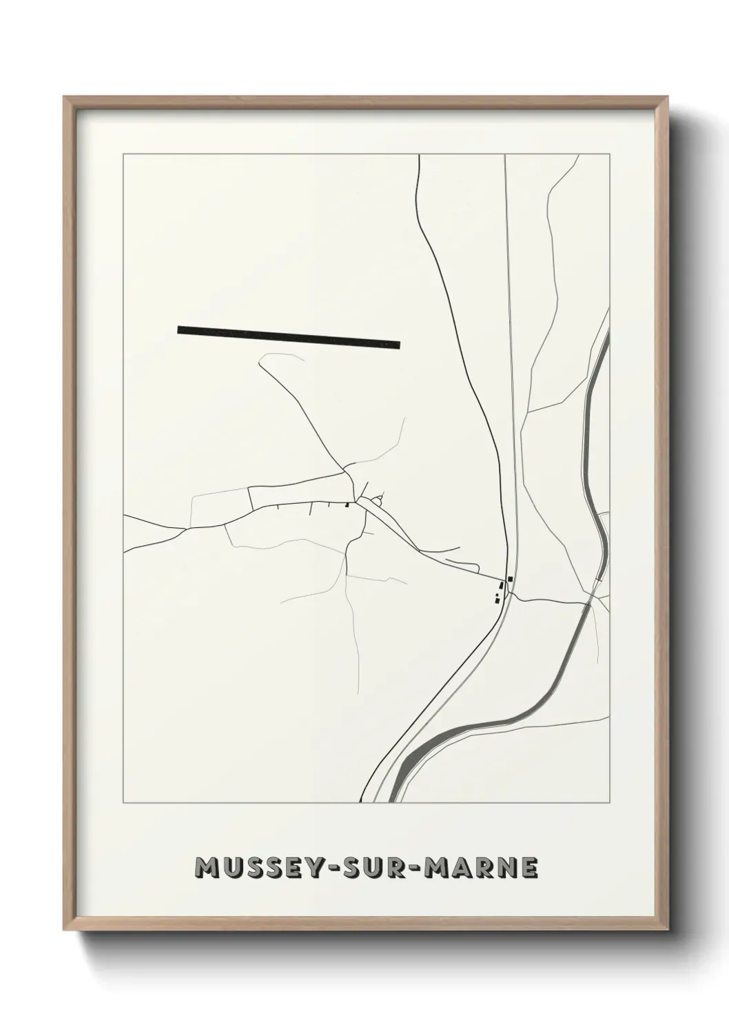 Un poster carte Mussey-sur-Marne