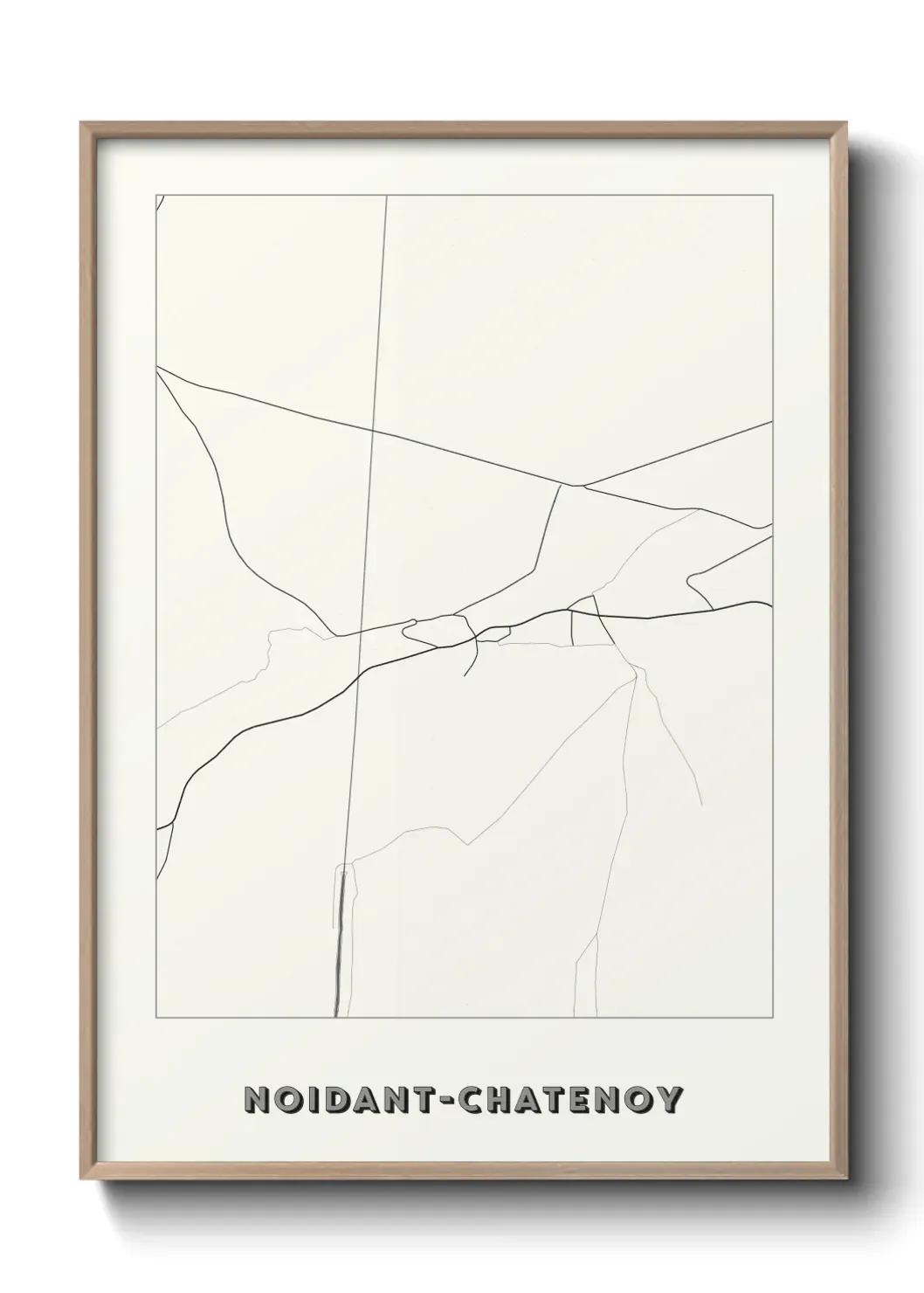 Un poster carte Noidant-Chatenoy