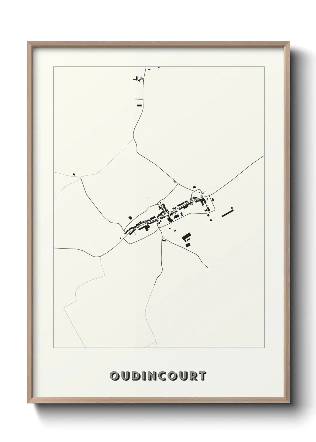 Un poster carte Oudincourt