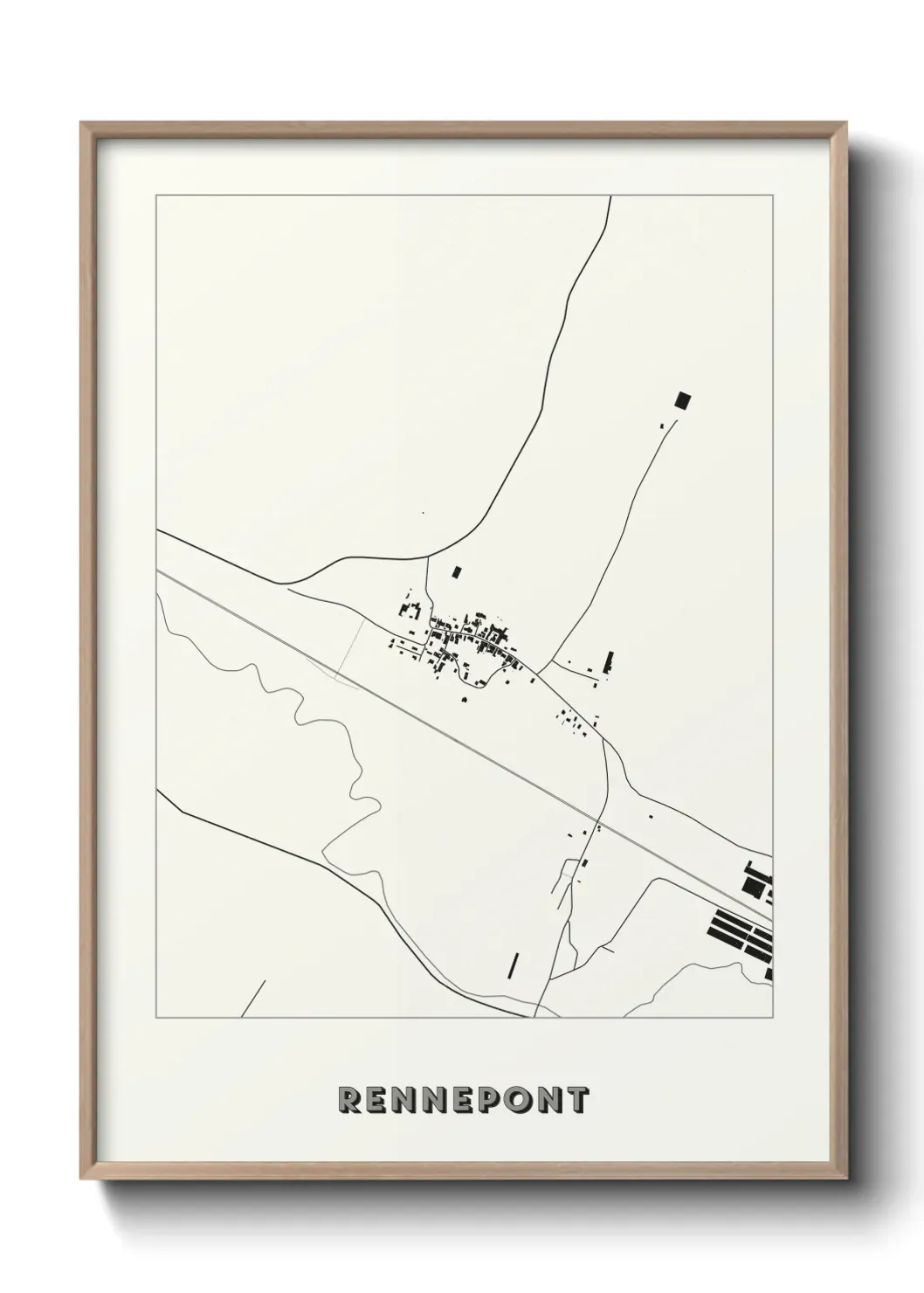 Un poster carte Rennepont