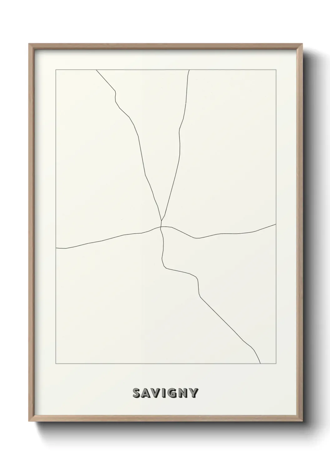 Un poster carte Savigny