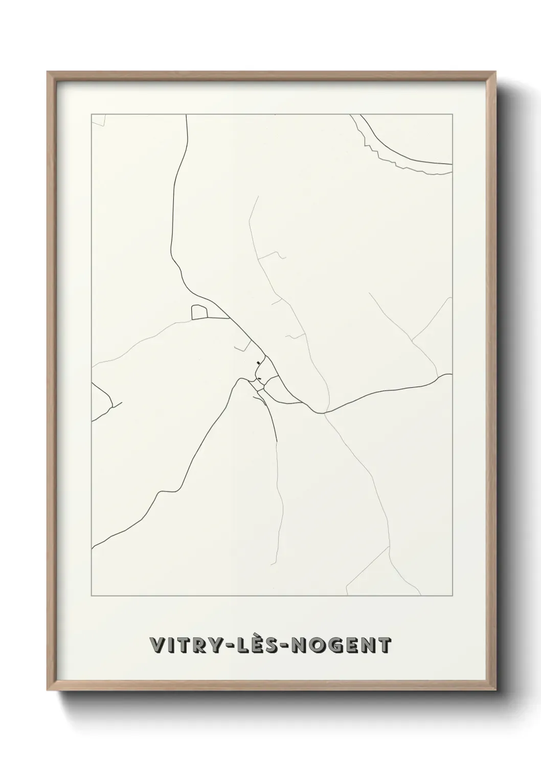 Un poster carte Vitry-lès-Nogent