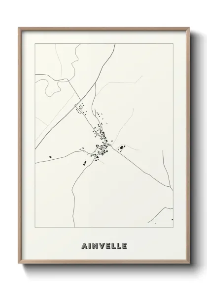 Une affiche de carte sur Ainvelle