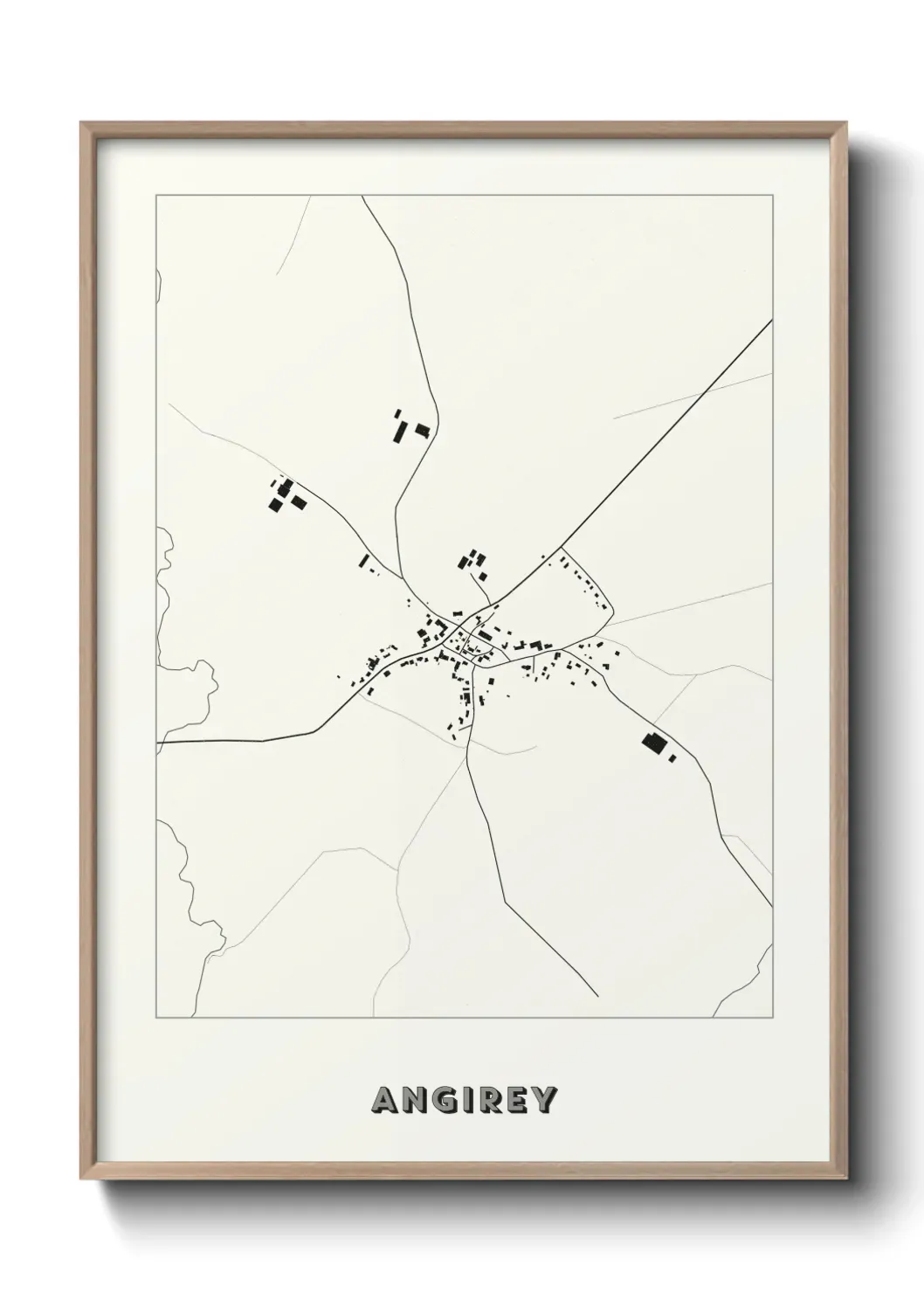 Un poster carte Angirey