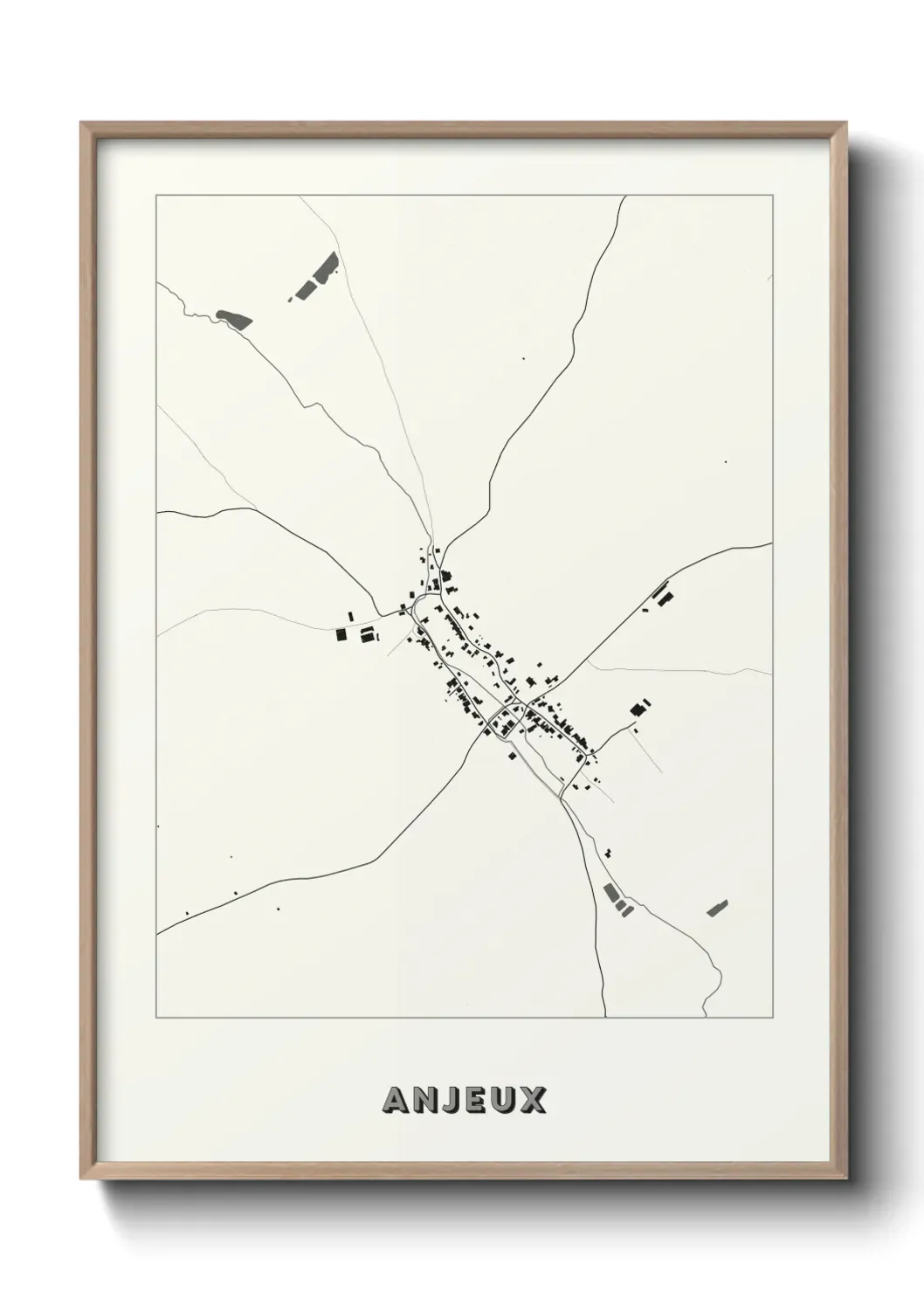 Un poster carte Anjeux