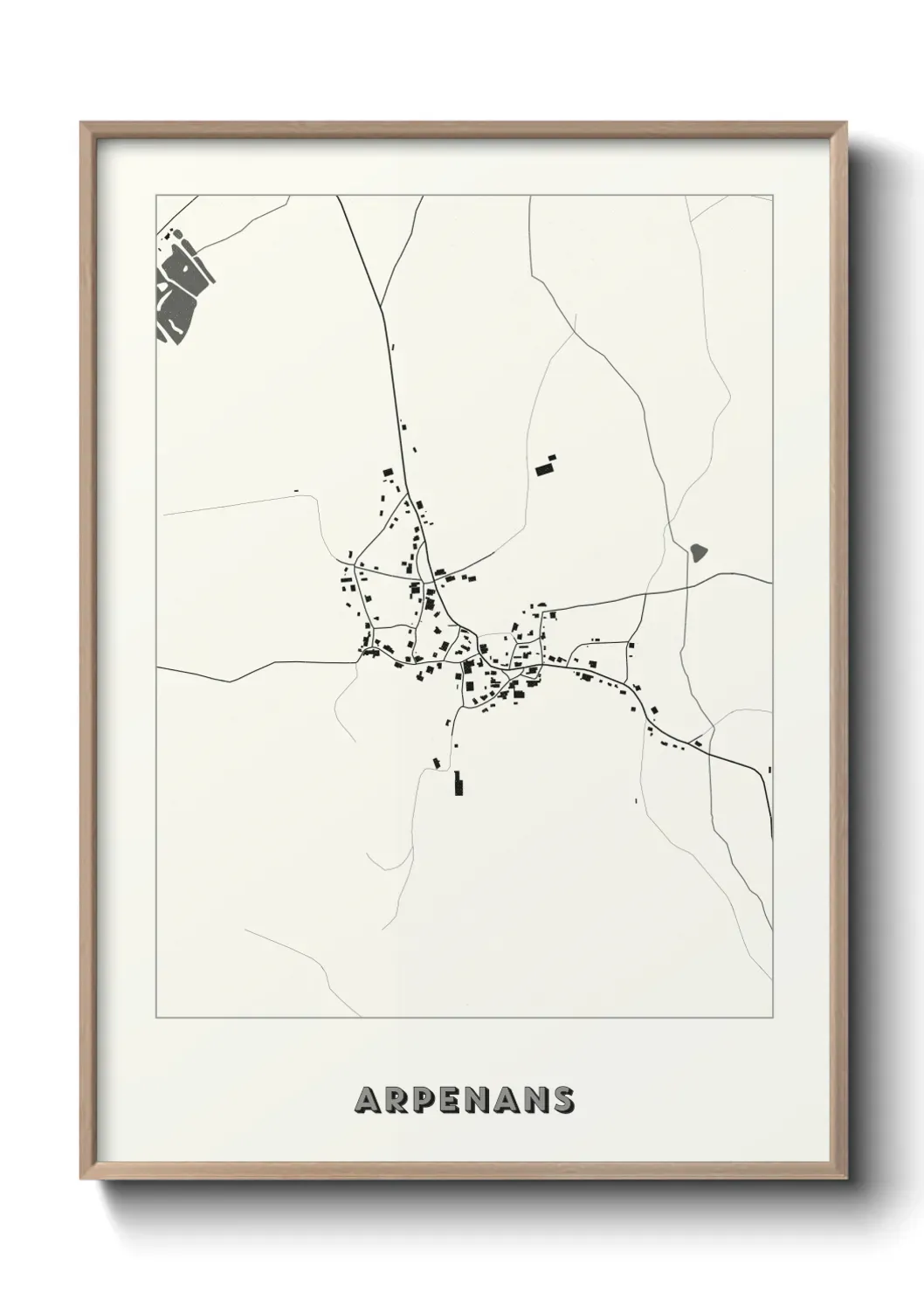 Un poster carte Arpenans