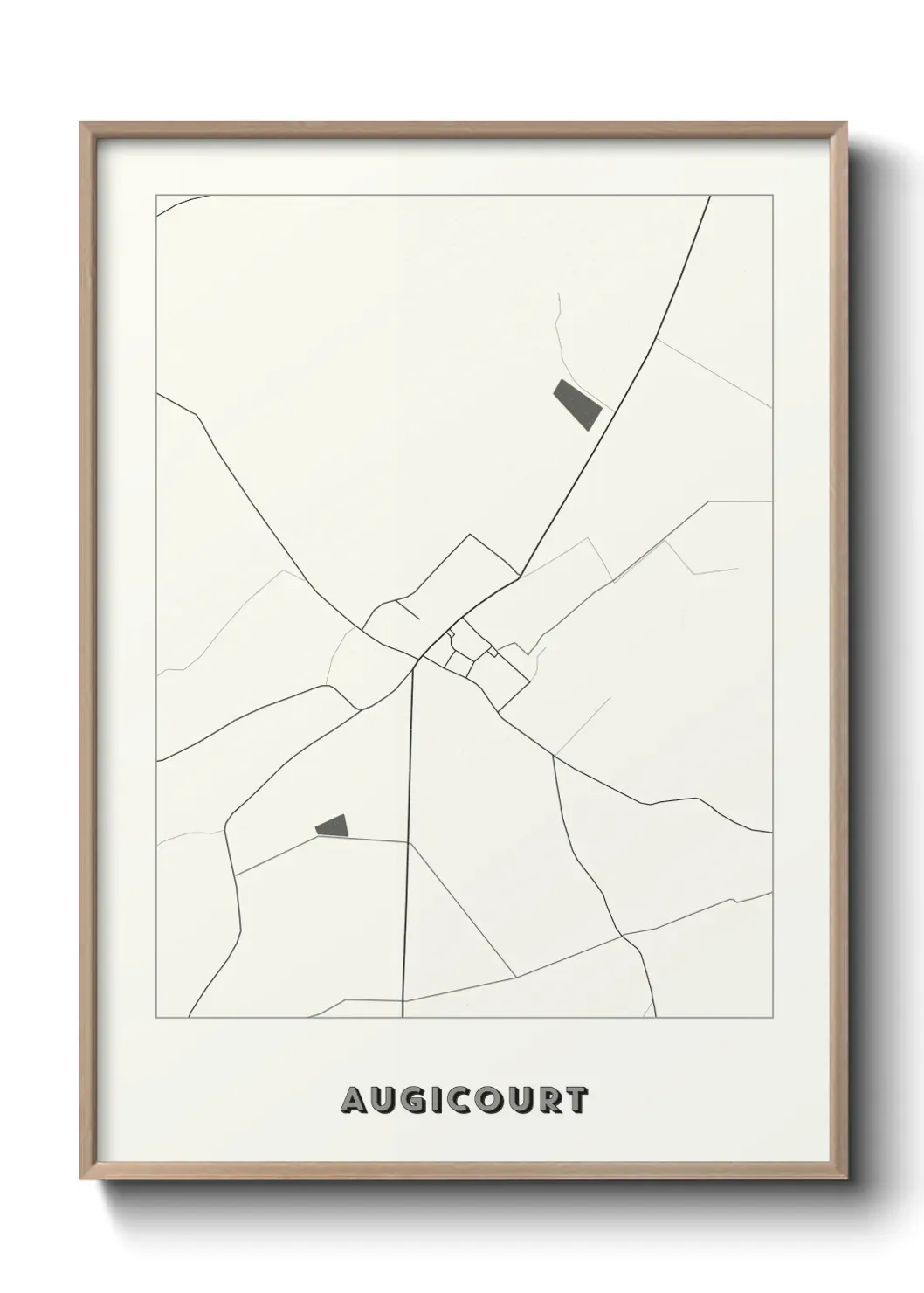 Un poster carte Augicourt