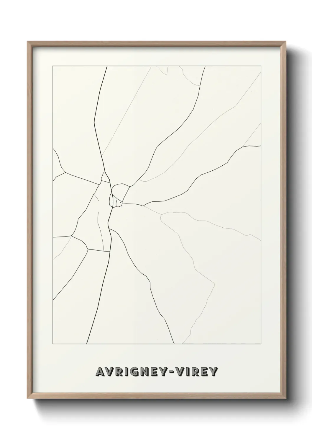 Un poster carte Avrigney-Virey