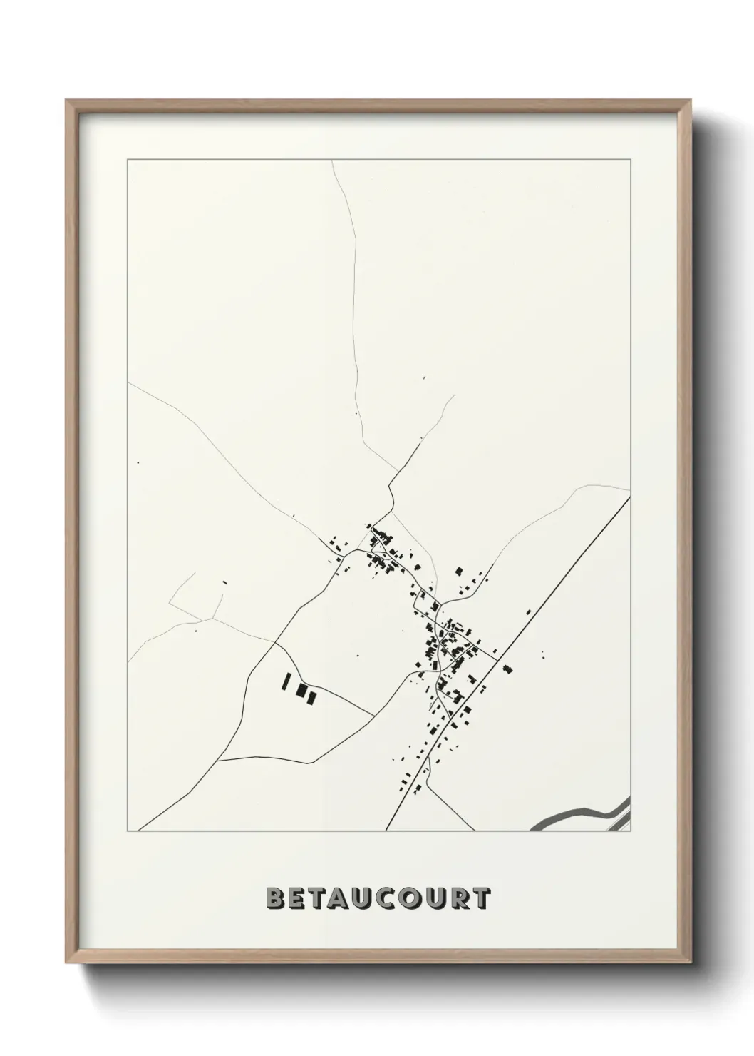 Un poster carte Betaucourt