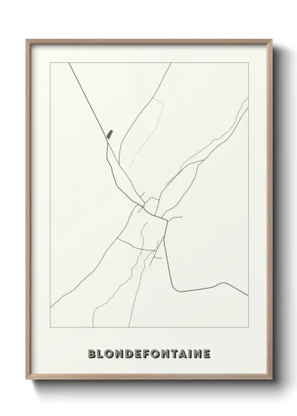 Une affiche de carte sur Blondefontaine