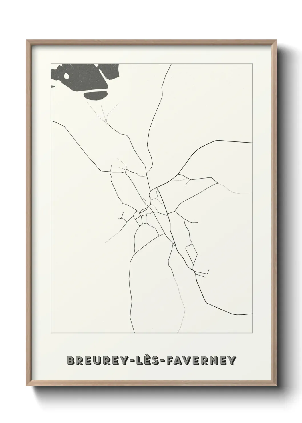 Un poster carte Breurey-lès-Faverney