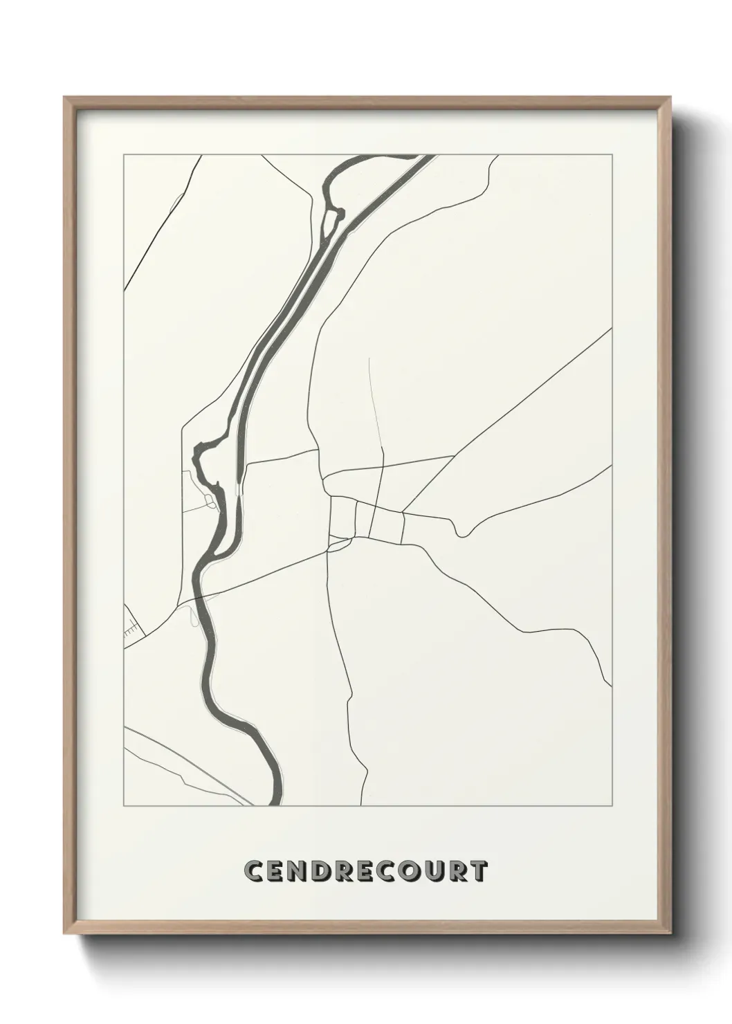 Un poster carte Cendrecourt