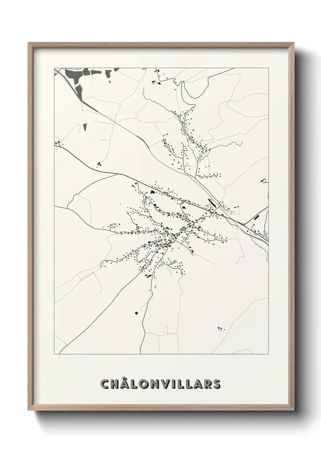 Un poster carte Châlonvillars