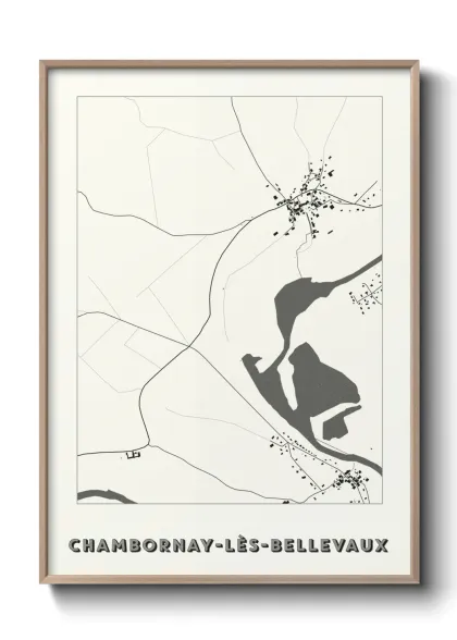 Une affiche de carte sur Chambornay-lès-Bellevaux