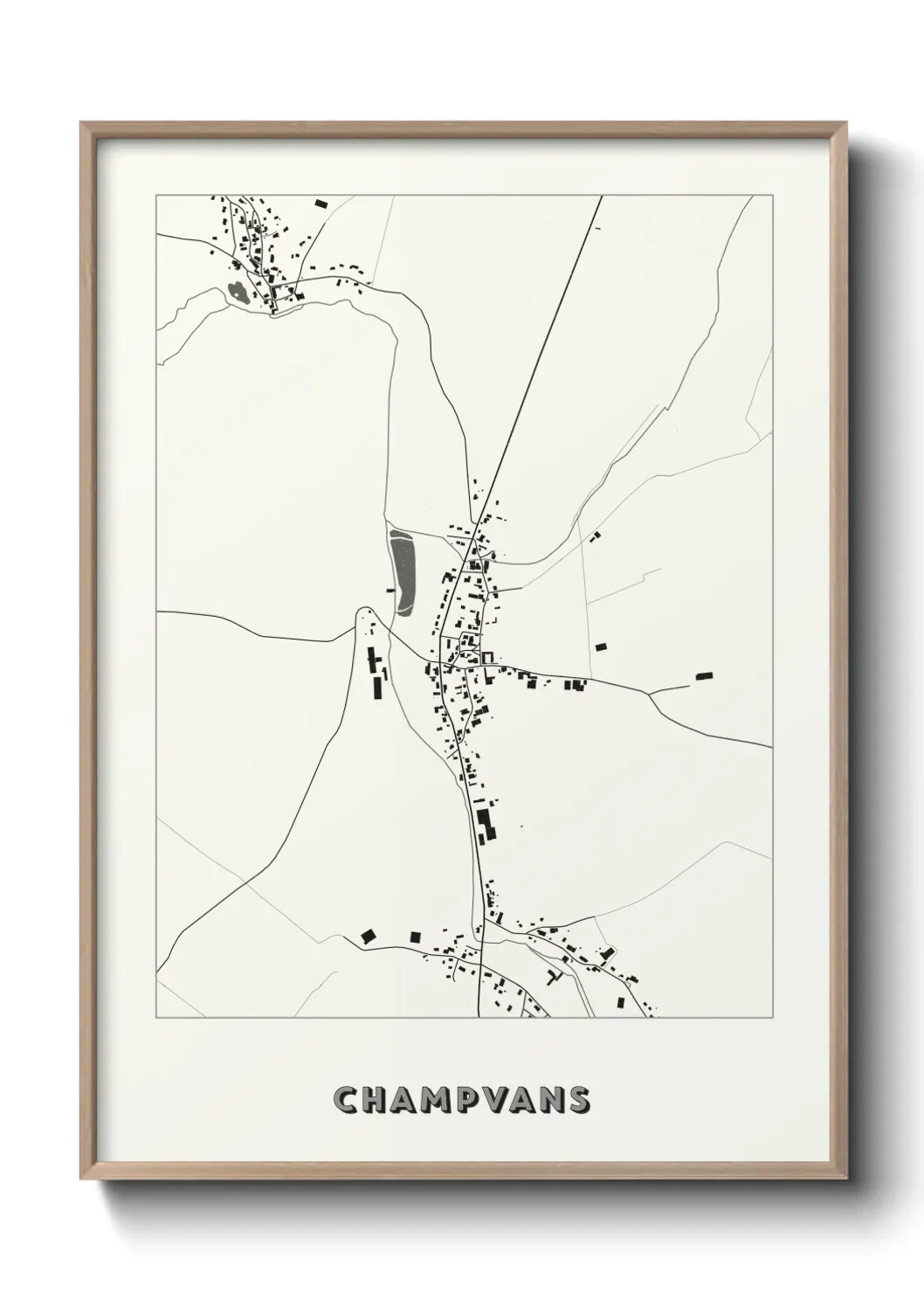 Un poster carte Champvans