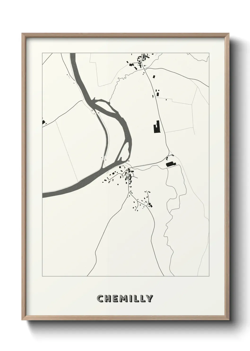 Un poster carte Chemilly
