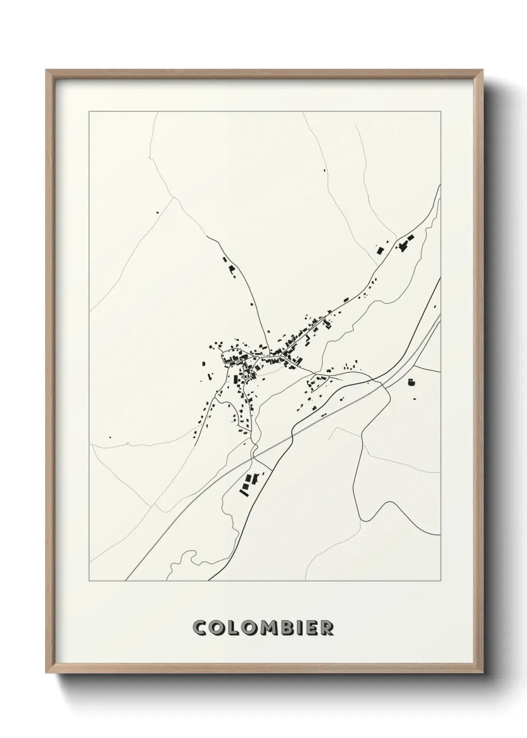 Un poster carte Colombier