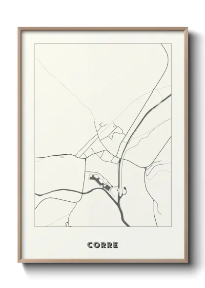 Une affiche de carte sur Corre