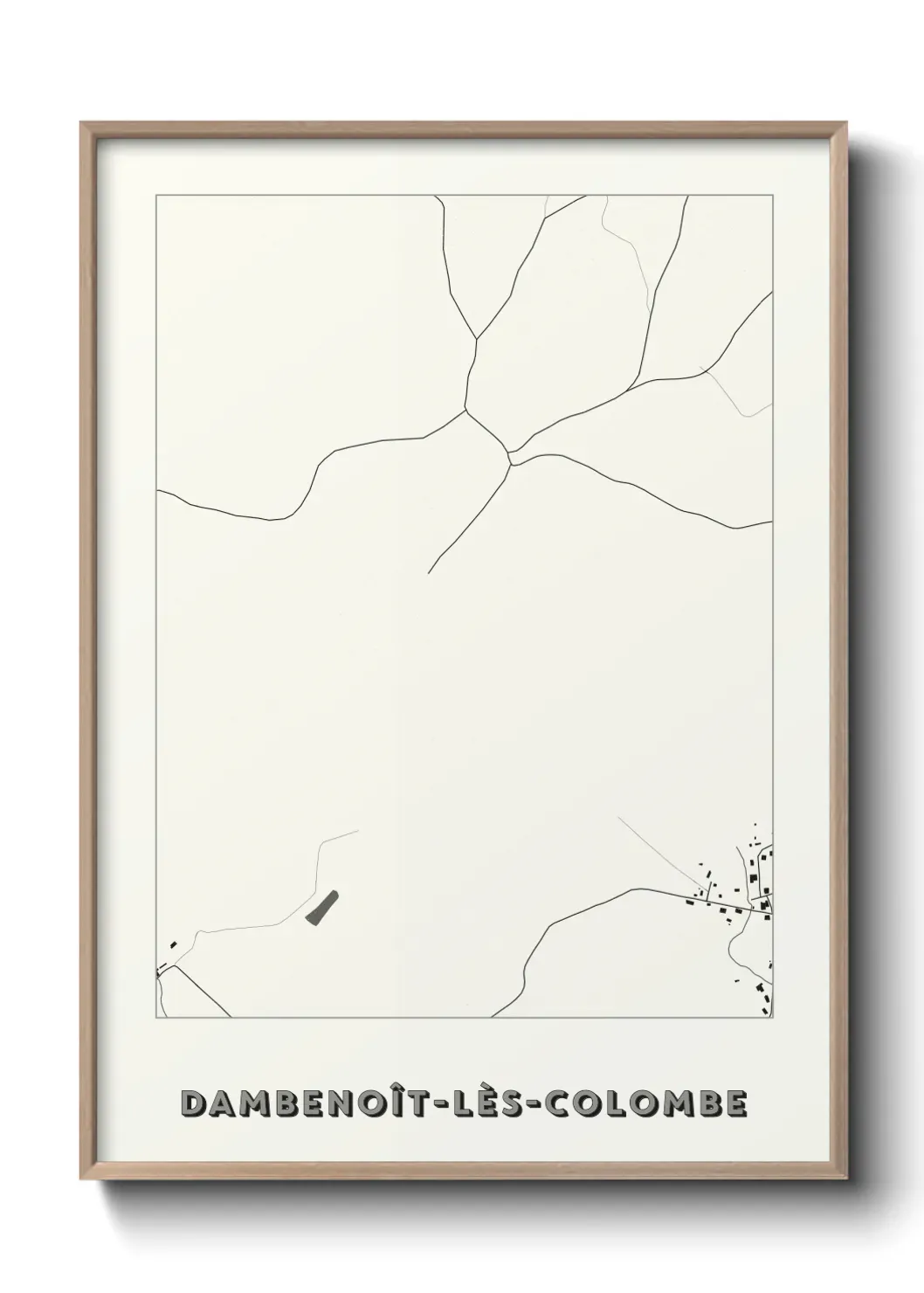 Un poster carte Dambenoît-lès-Colombe