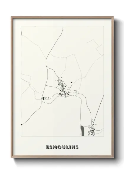 Une affiche de carte sur Esmoulins