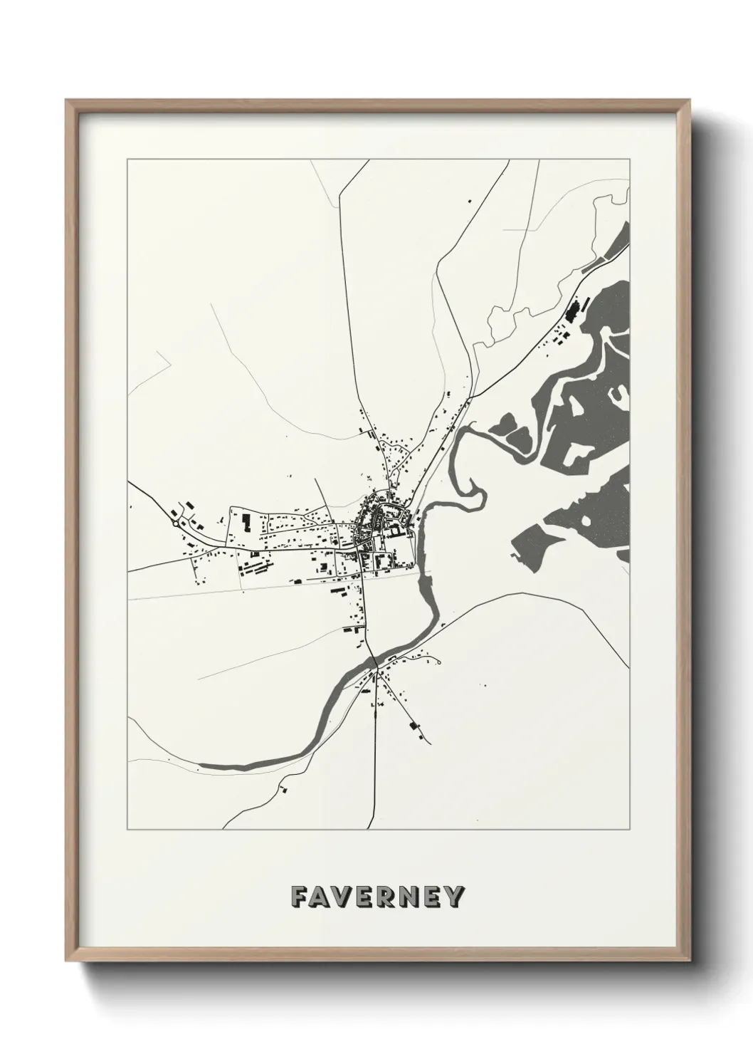 Un poster carte Faverney