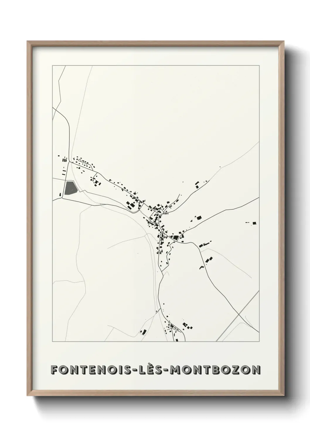 Un poster carte Fontenois-lès-Montbozon