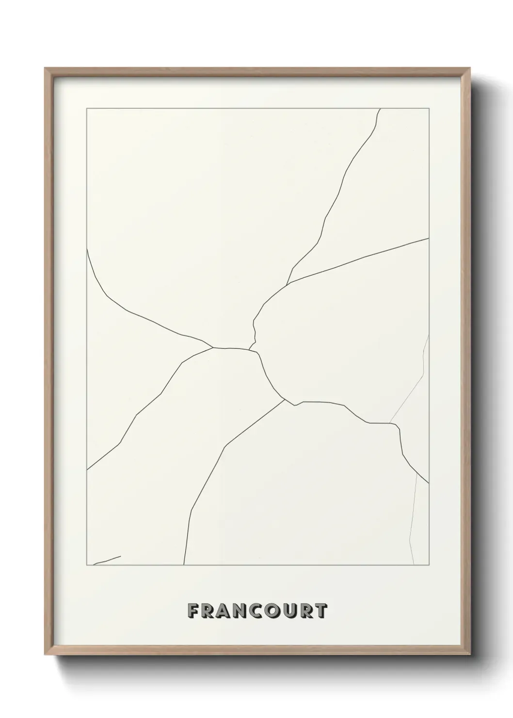 Un poster carte Francourt