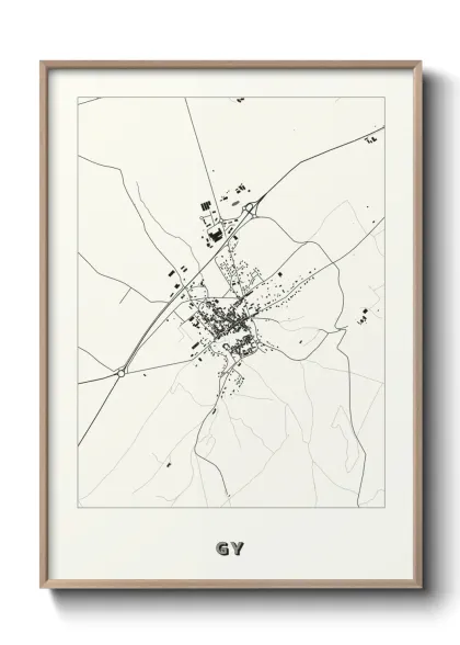 Une affiche de carte sur Gy