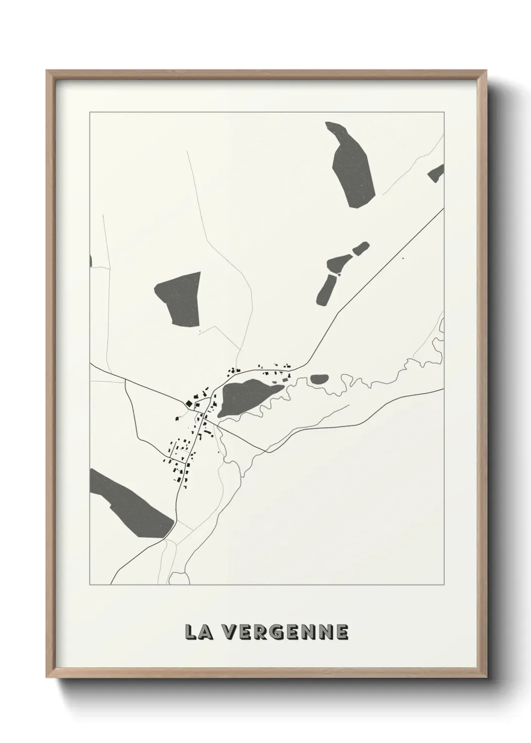 Un poster carte La Vergenne