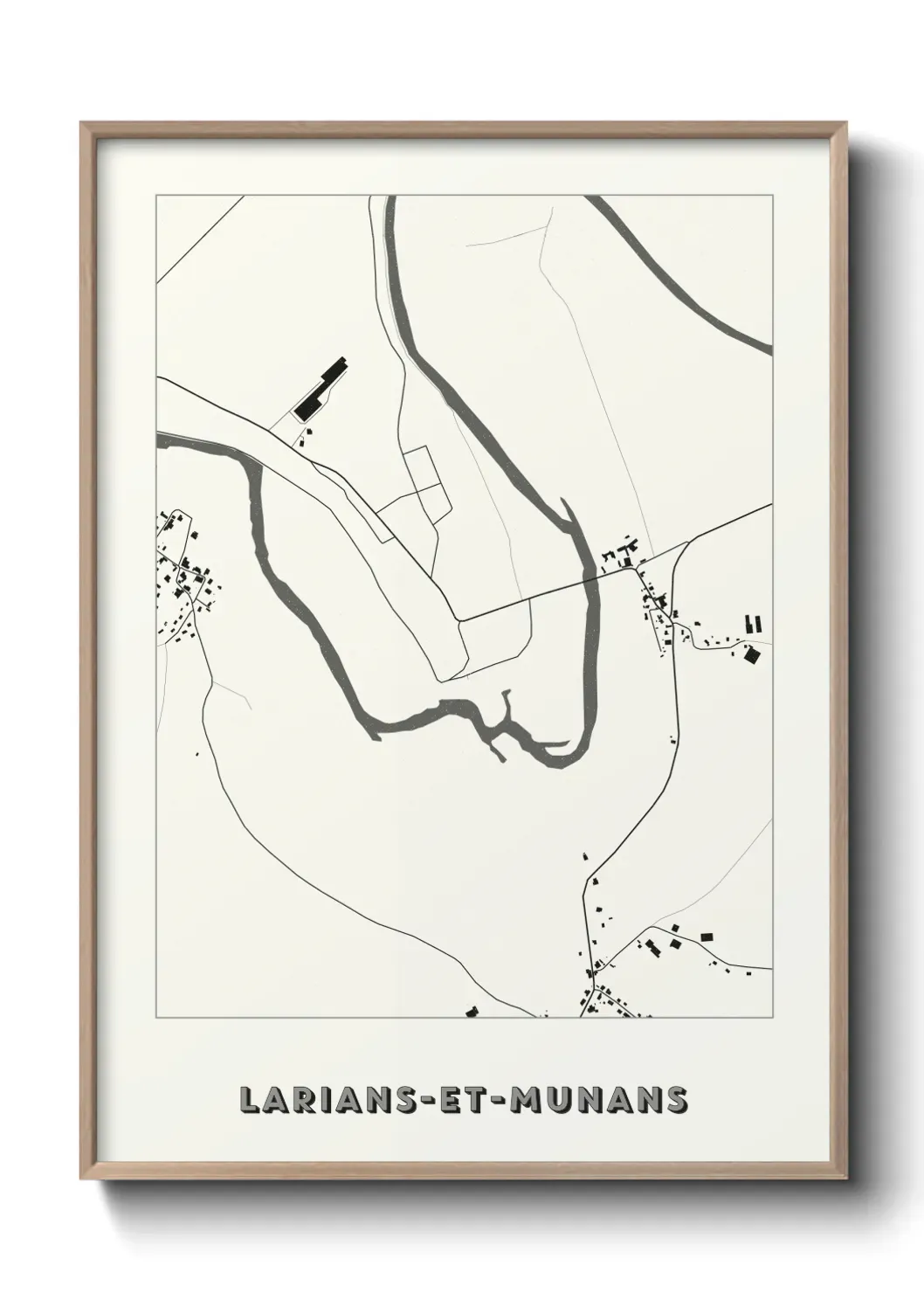Un poster carte Larians-et-Munans