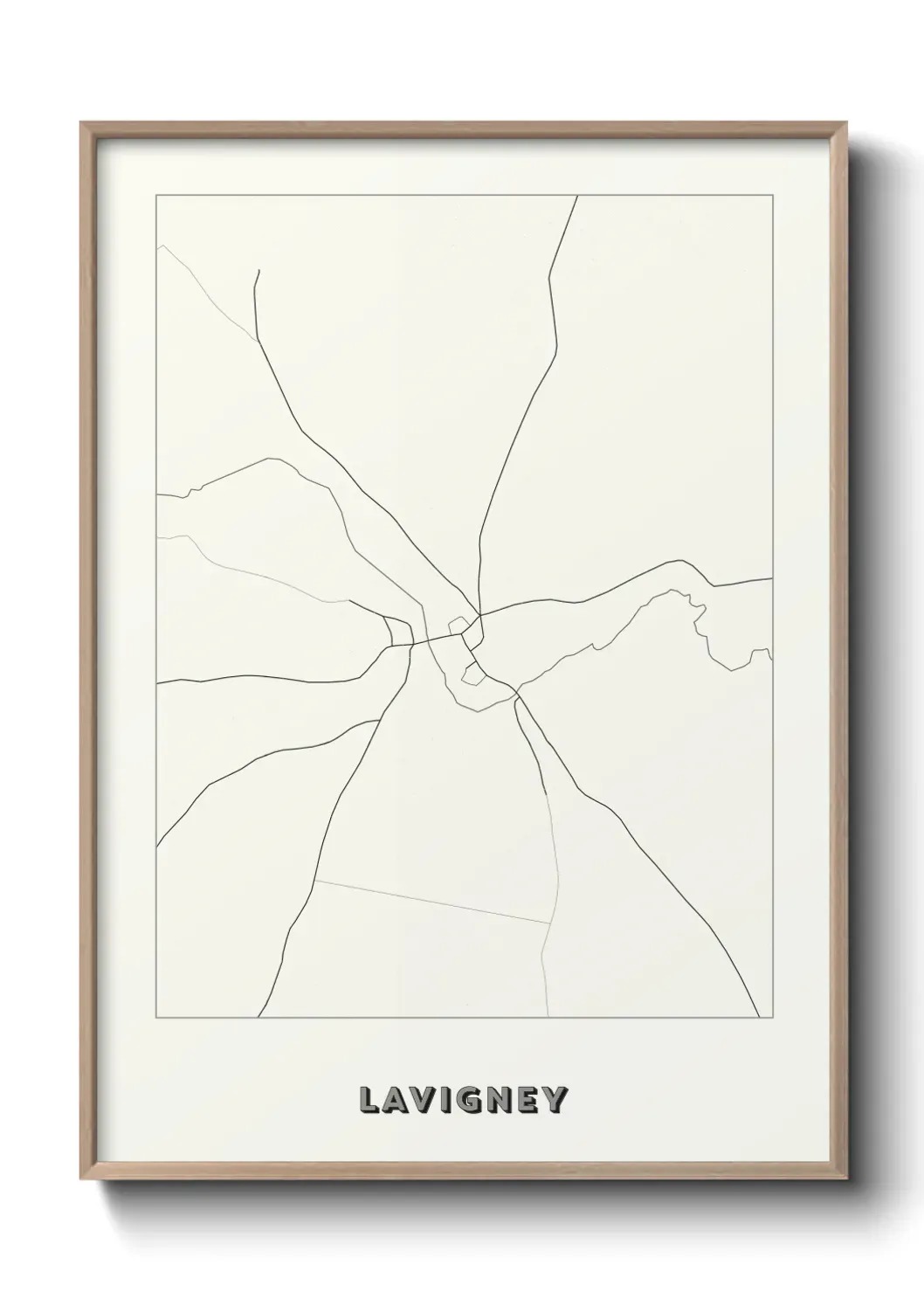 Un poster carte Lavigney