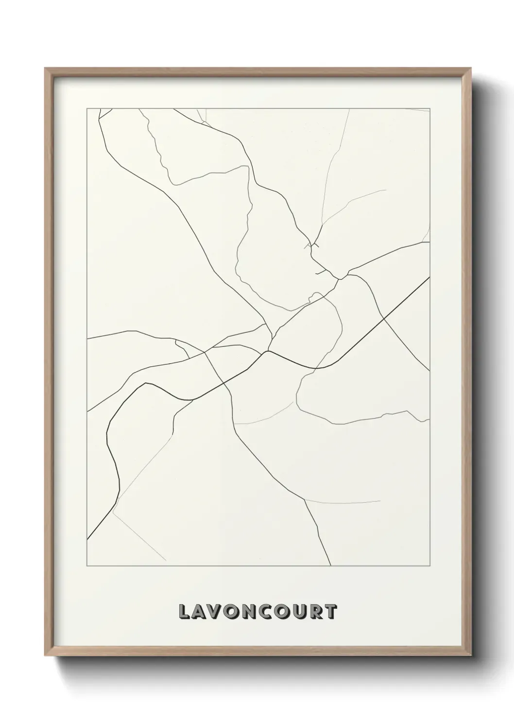 Un poster carte Lavoncourt