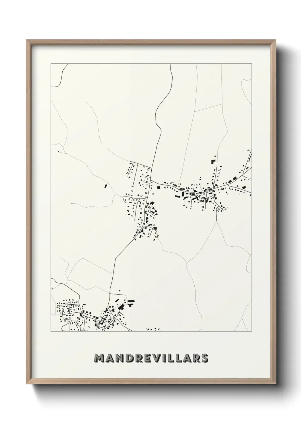 Un poster carte Mandrevillars