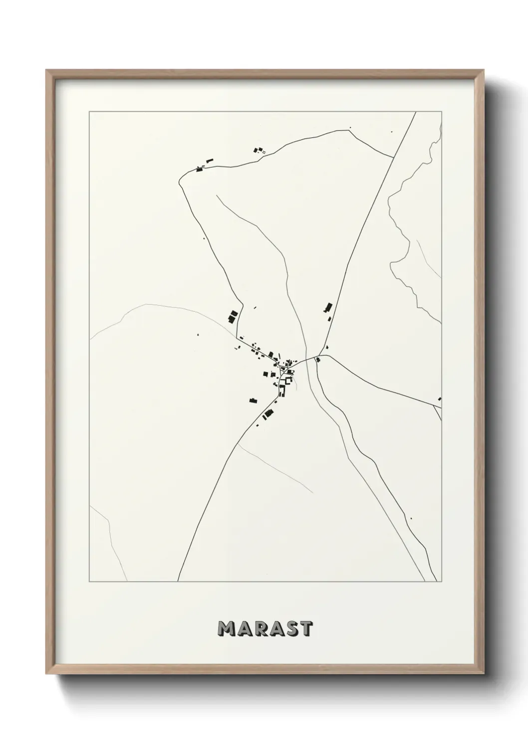 Un poster carte Marast