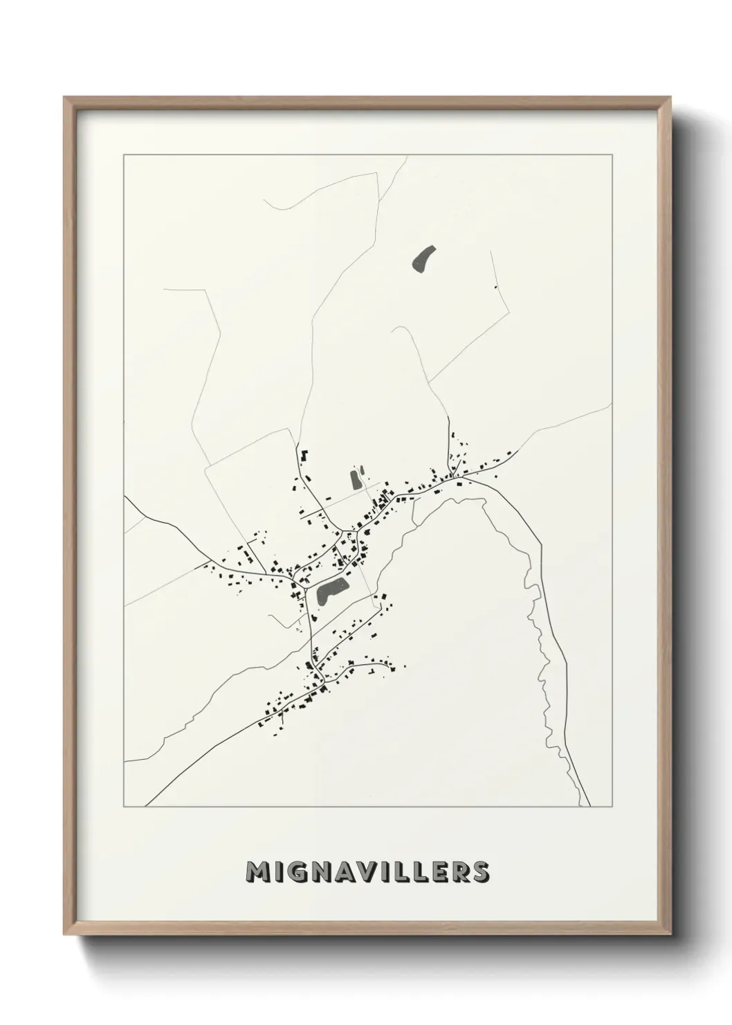 Un poster carte Mignavillers