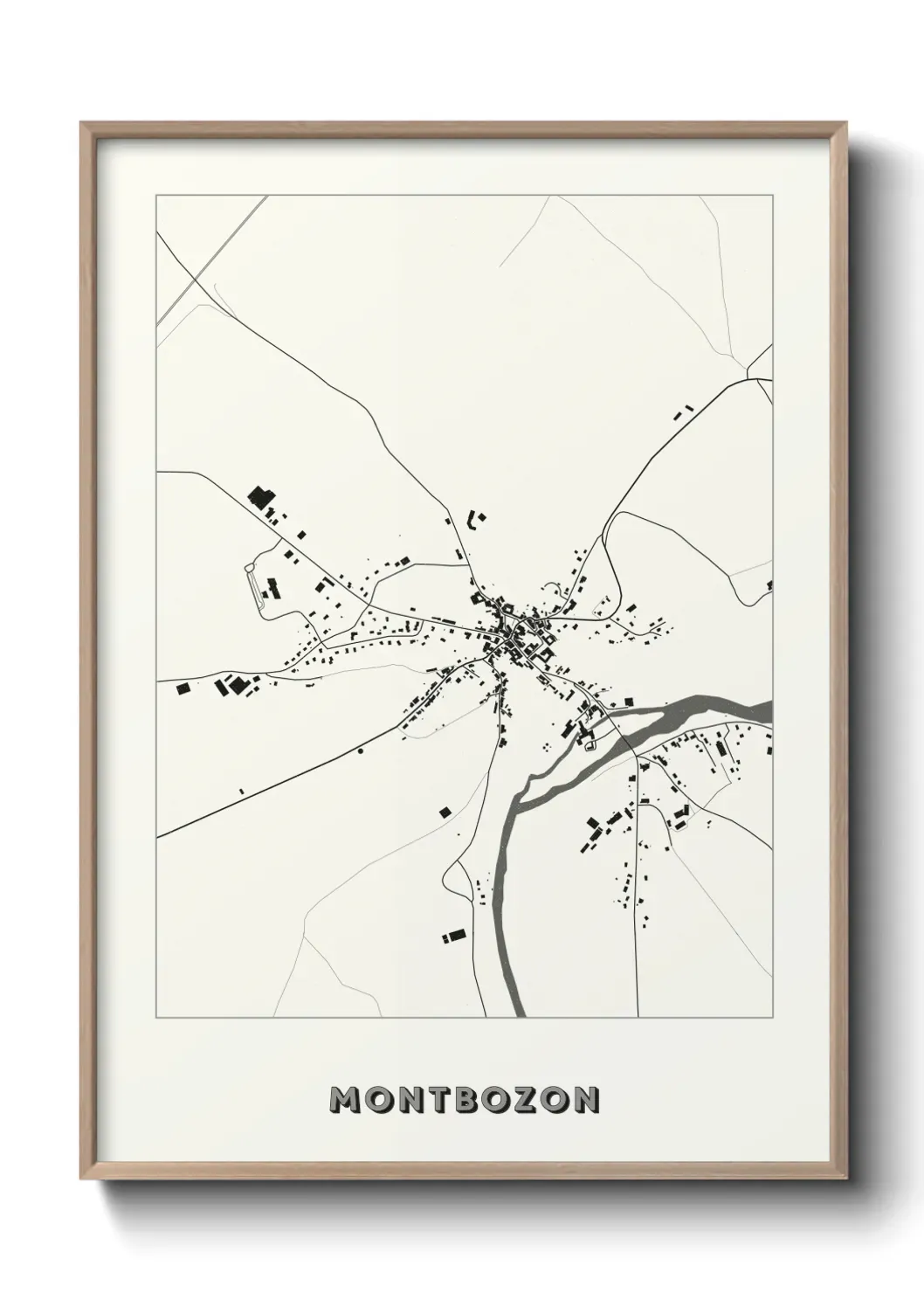 Un poster carte Montbozon