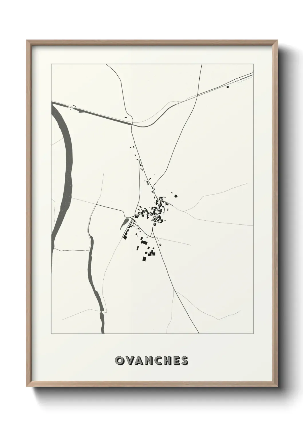 Un poster carte Ovanches