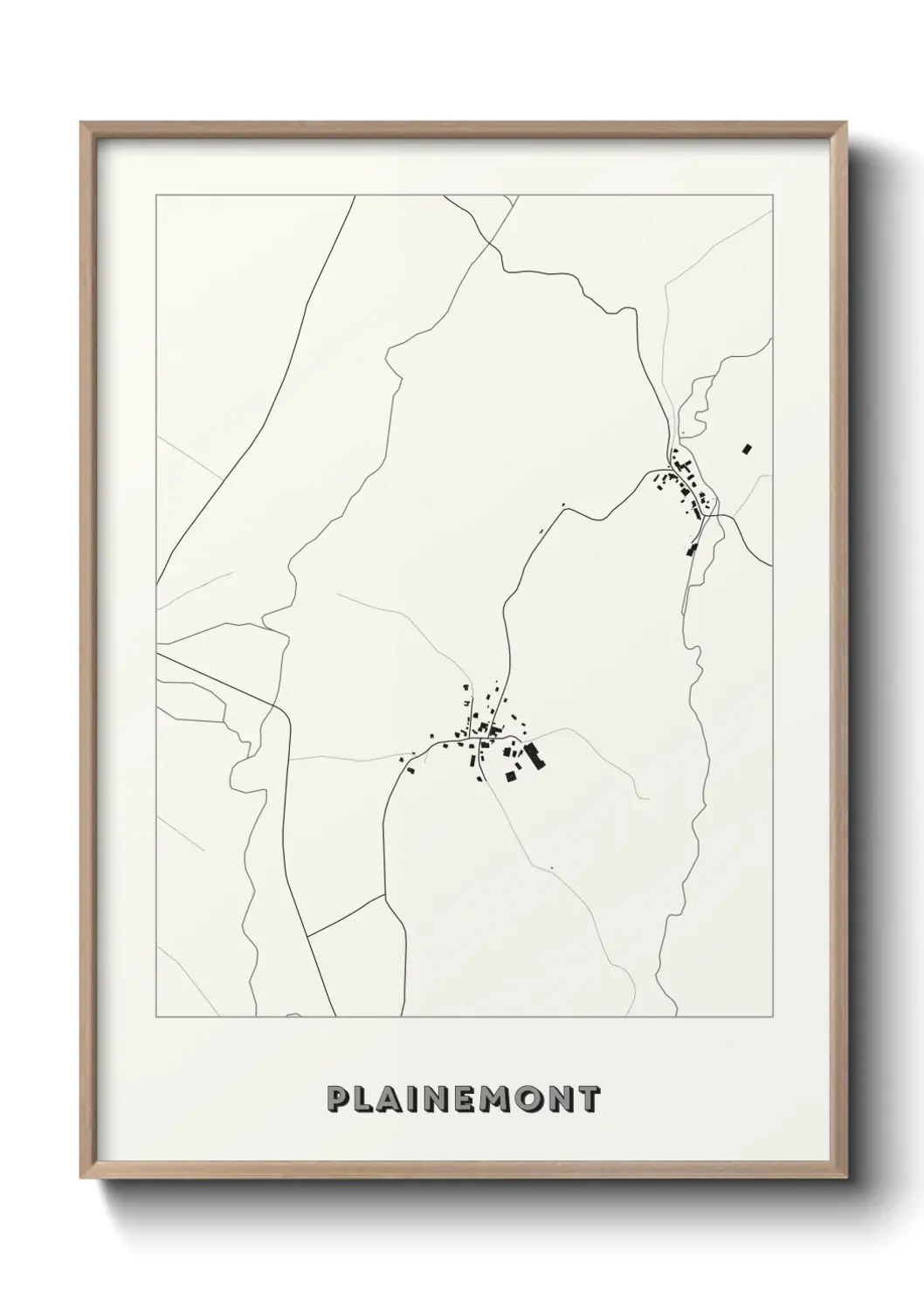 Un poster carte Plainemont
