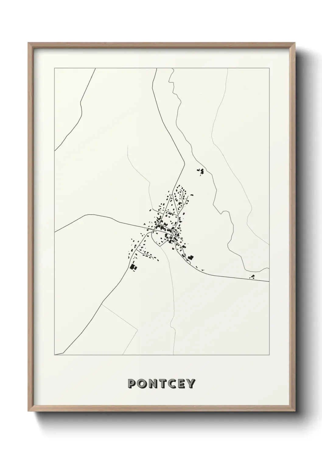 Un poster carte Pontcey