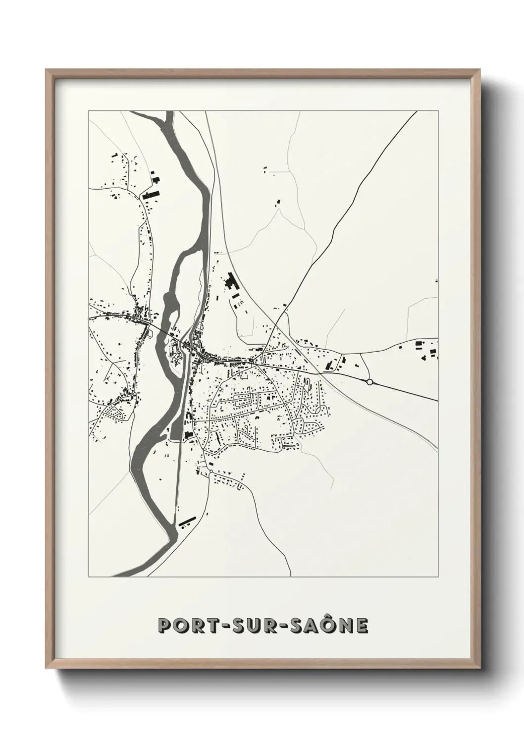 Un poster carte Port-sur-Saône