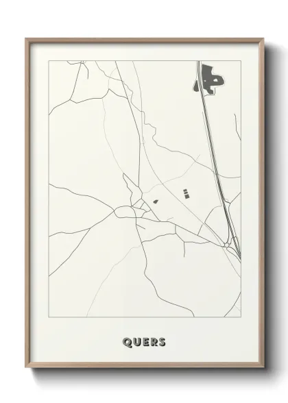 Une affiche de carte sur Quers