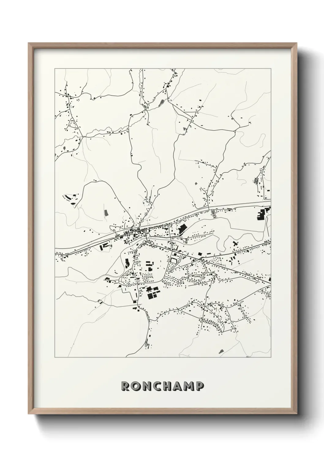 Un poster carte Ronchamp