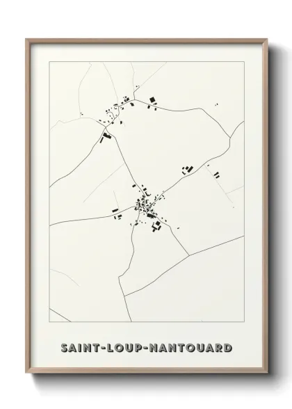 Une affiche de carte sur Saint-Loup-Nantouard
