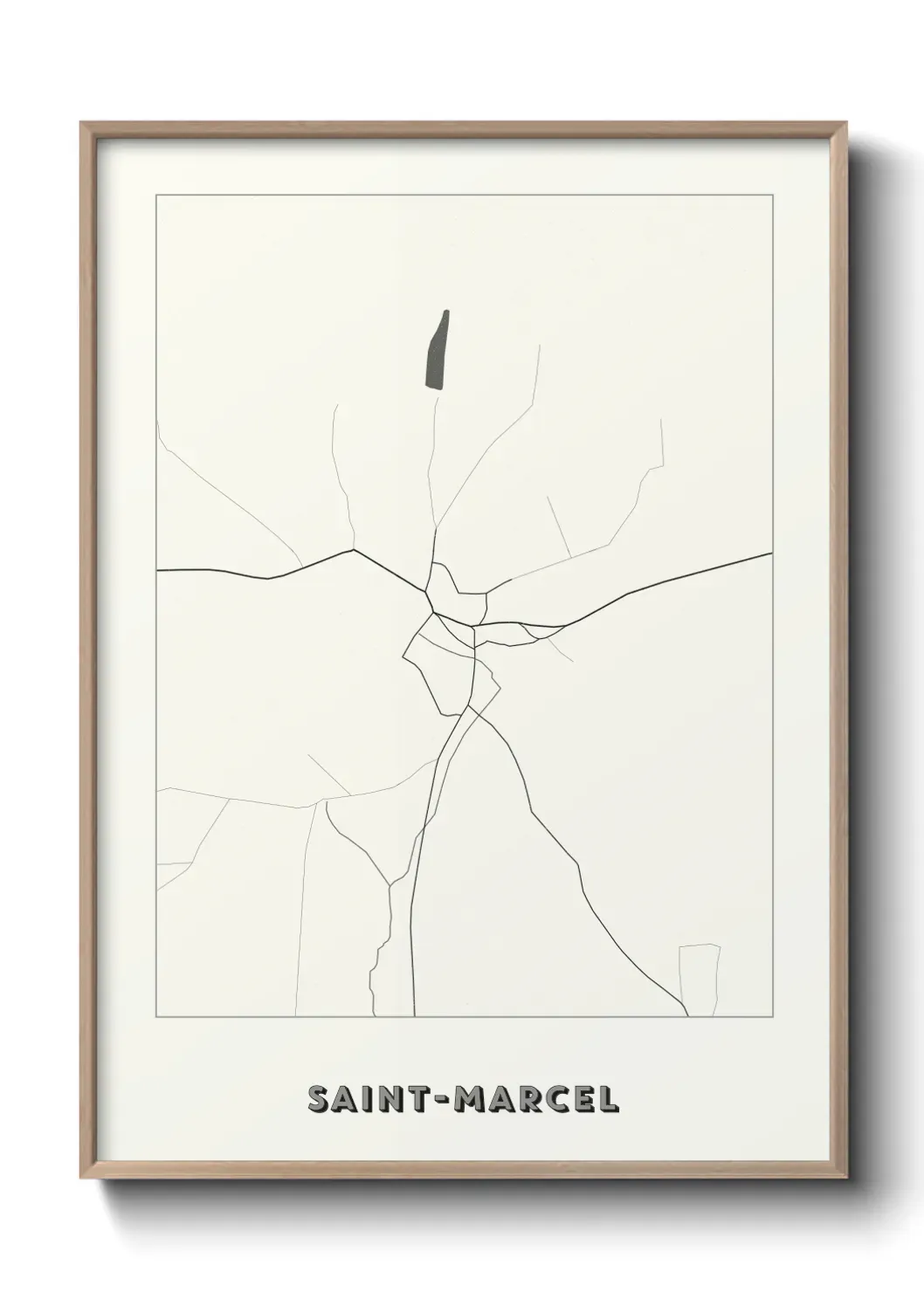 Un poster carte Saint-Marcel
