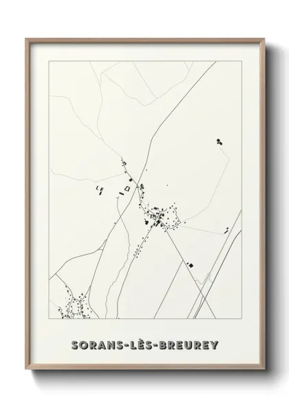Une affiche de carte sur Sorans-lès-Breurey