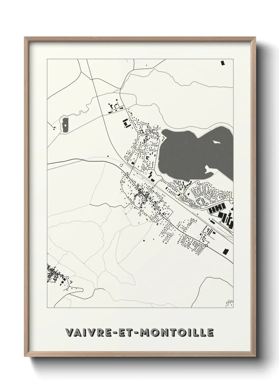 Un poster carte Vaivre-et-Montoille