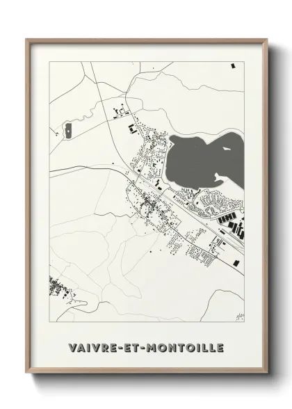 Une affiche de carte sur Vaivre-et-Montoille